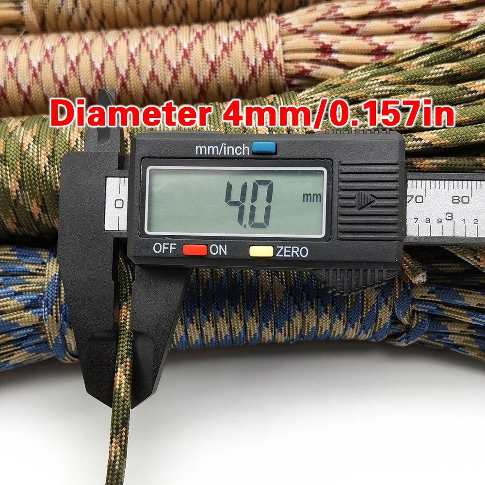 5 متر/10 متر/31 متر Dia.4 مللي متر 7 حامل النوى باراكورد للبقاء على قيد الحياة المظلة الحبل الحبل التخييم حبل التنزه الغسيل