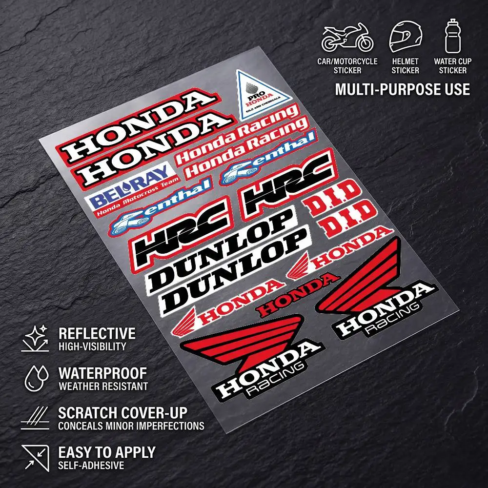 Für HONDA Multi Scene wasserdichte, reflektierende Kratzschutz-Aufkleber, passend für Auto, Motorrad, Helm, Kühlschrank