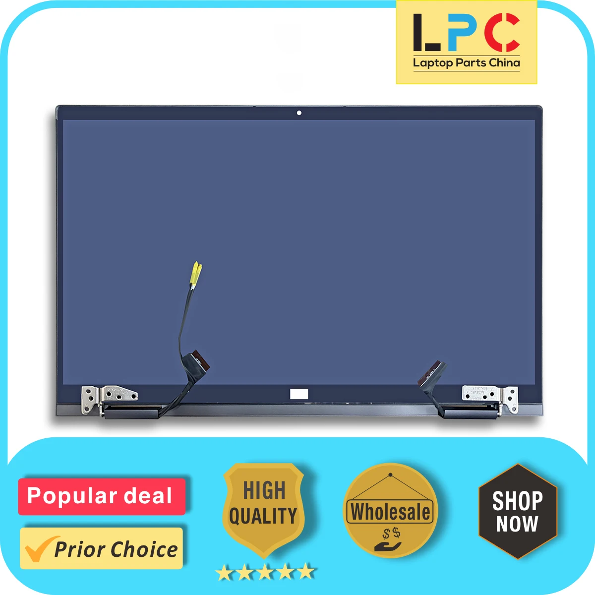 For HP Envy X360 15-EY 15-EW LCD Display Touch Screen Digitizer Complete Assembly with Back Cover Hinges FHD 1920x1080 15.6 inch