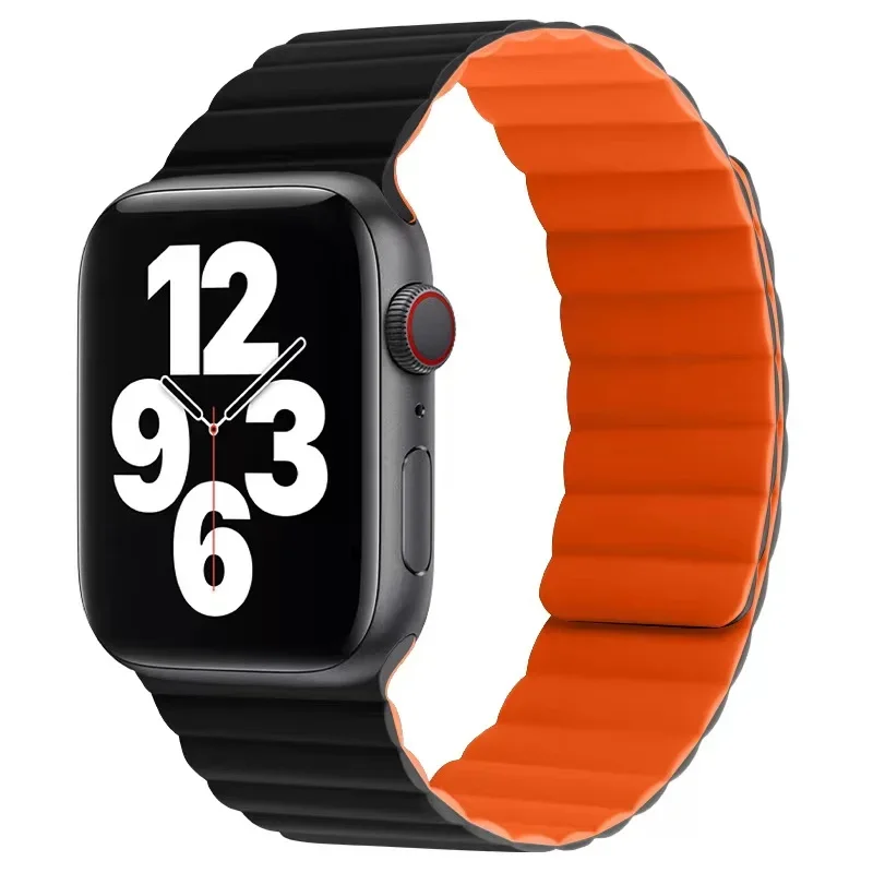 Silicone Magnetic Strap For Apple watch Ultra 49mm 6 5 4 SE 44mm 40mm 10 9 8 7 41mm 42mm 45mm 46mm Replacement Band iWatch Belt