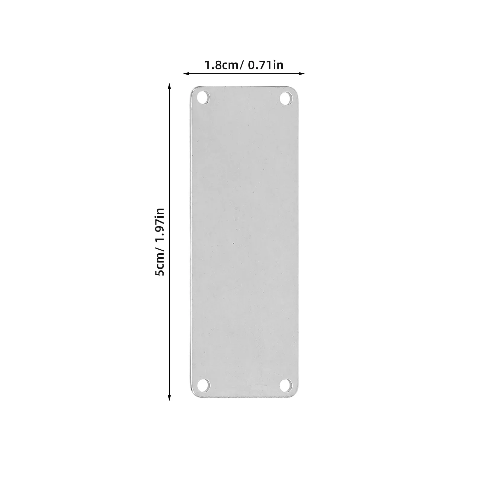 20Pcs Stainless Steel Blank Tags Four Hole Rectangular Engraving Blanks Nameplate Stamping Pendants Metal Tag Charms for DIY view 6