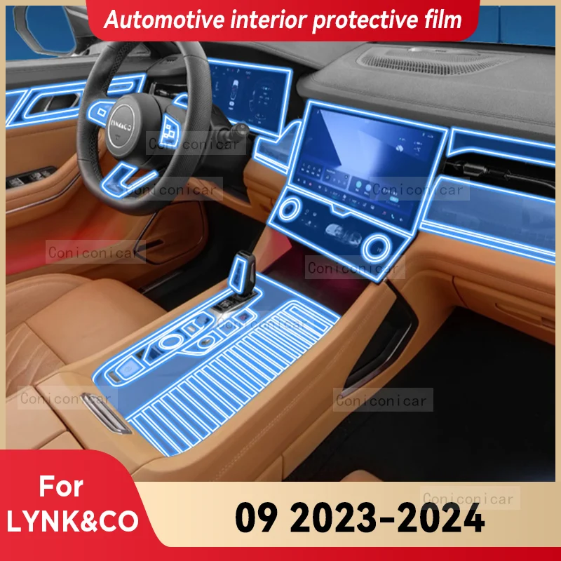 

For LYNK&CO 09 2023 2024 LYNK CO Car Interior Center Console Screen Protective Film Anti-scratch Repair film Sticker Accessories