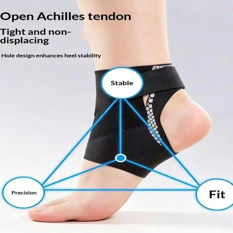1pc Adjustable Ankle Brace For Men Breathable Elastic Ankle Sleeves Compression Support For Sports Protect Plantar Fasciitis