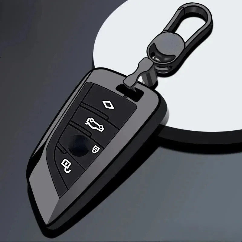 For BMW X1 IX1 U11 3 5 7 Series X3 X4 X5 Zinc Alloy Car Key Protection Shell Smart Remote Key Cover Interior Car Accessories