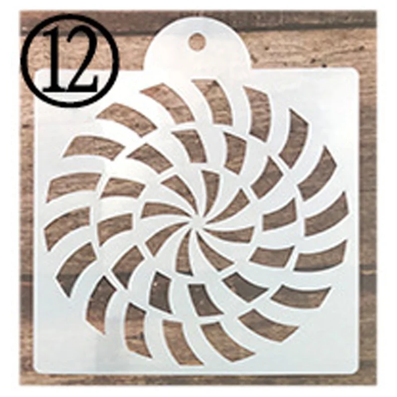 1Pcs 15x17.5cm Auspicious Pattern Hollow Template Baking Bread Pastry Sugar Sieve Mold Fondant Cake Graffiti Painting Template