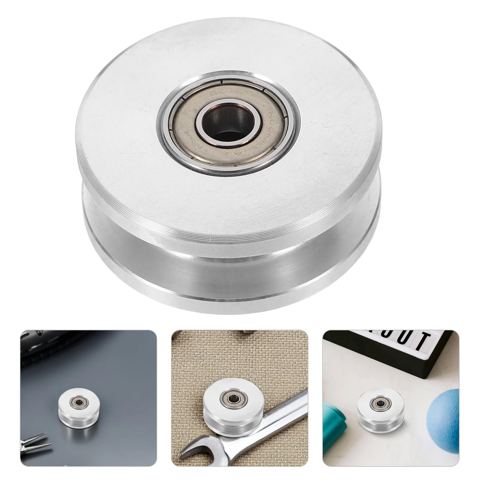 

Fitness Pulley Wheel with U Groove Design Aluminum Alloy Material Dual Bearings for Smooth Operation Cable Pulley System Home