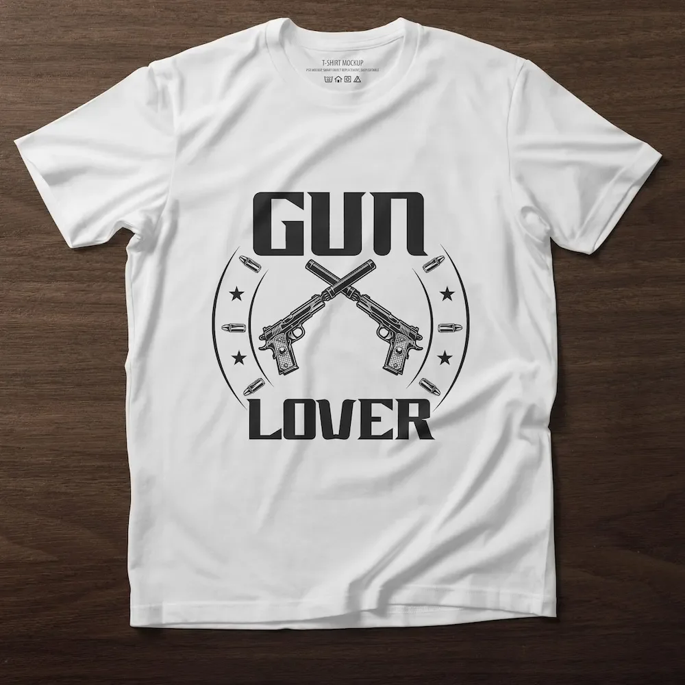 Gun Lovers T Shirt For Men Stunning Guns Design Casual Wear Funny Rifle Ideas