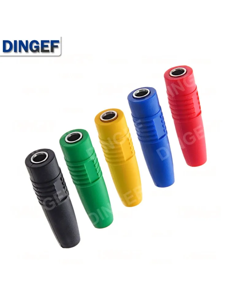 Connecteur à souder en laiton, fiche banane femelle isolée de 4mm, 5 pièces