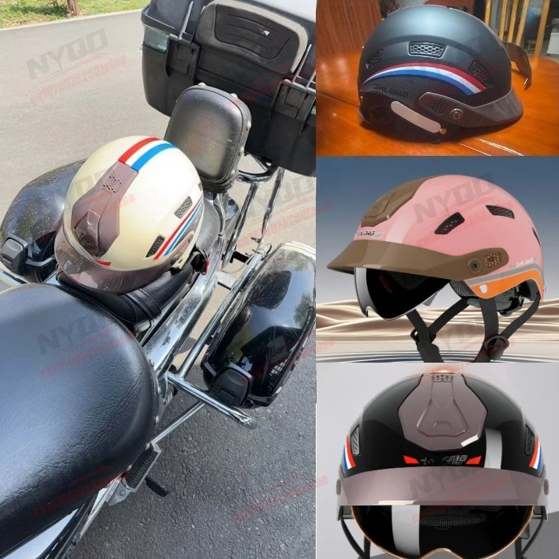 

Motorcycle Helmet for Men and Women Summer Sun Protection and Safety All Season Universal Half Helmet