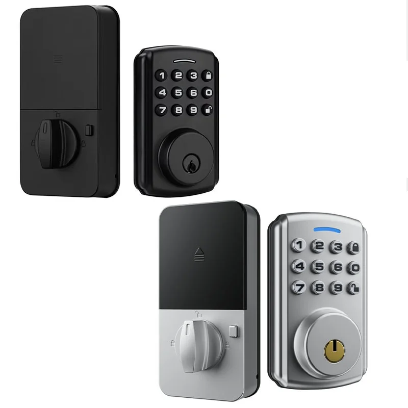 Tuya Digital Keypad Smart Lock Mechanical Key Automatic Deadbolt Passcode Keyless Gate Lock Ble Wifi Home Door Electronic Locks