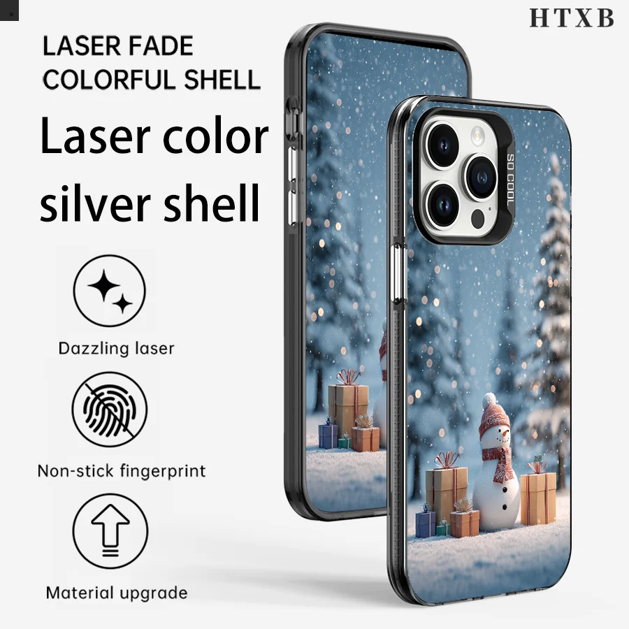 Capa de telefone espumante árvore de Natal para iPhone 17 a 11 Pro Max Plus