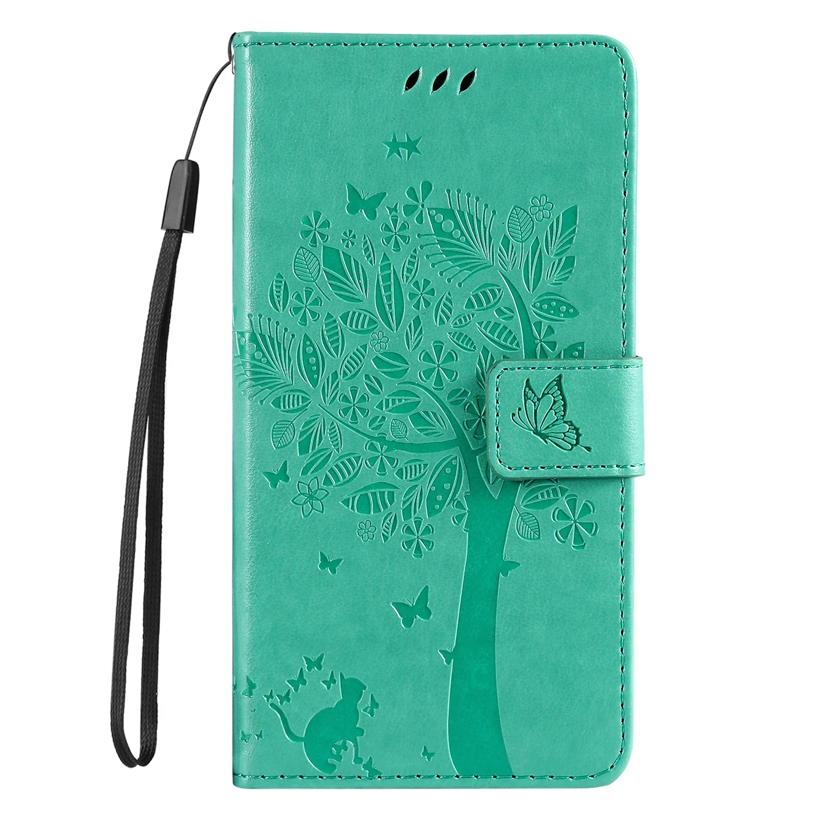 Phone Case for OPPO A17 A57 A77Realme V20 V23 C33 C30 Narzo 50i Prime Reno 8 Pro Synjolly Flip Card Wallet Case Tree Stand Cover