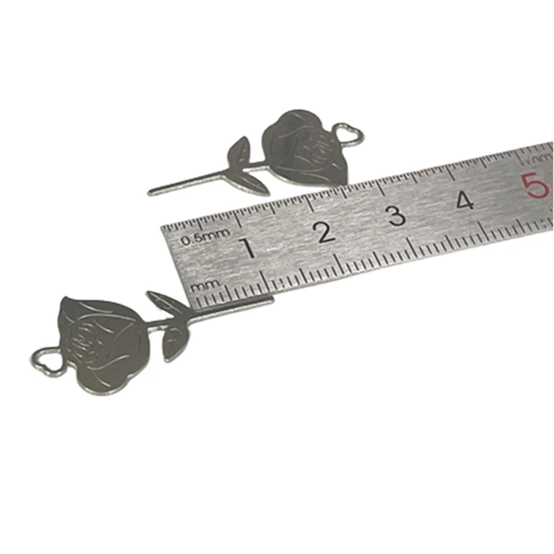 Rose SIM Card Removal Needle Pin & Anti-lost Tray Charm Keychain Split Rings Phone SIM Card Storage Case Ejecter Tool Needles