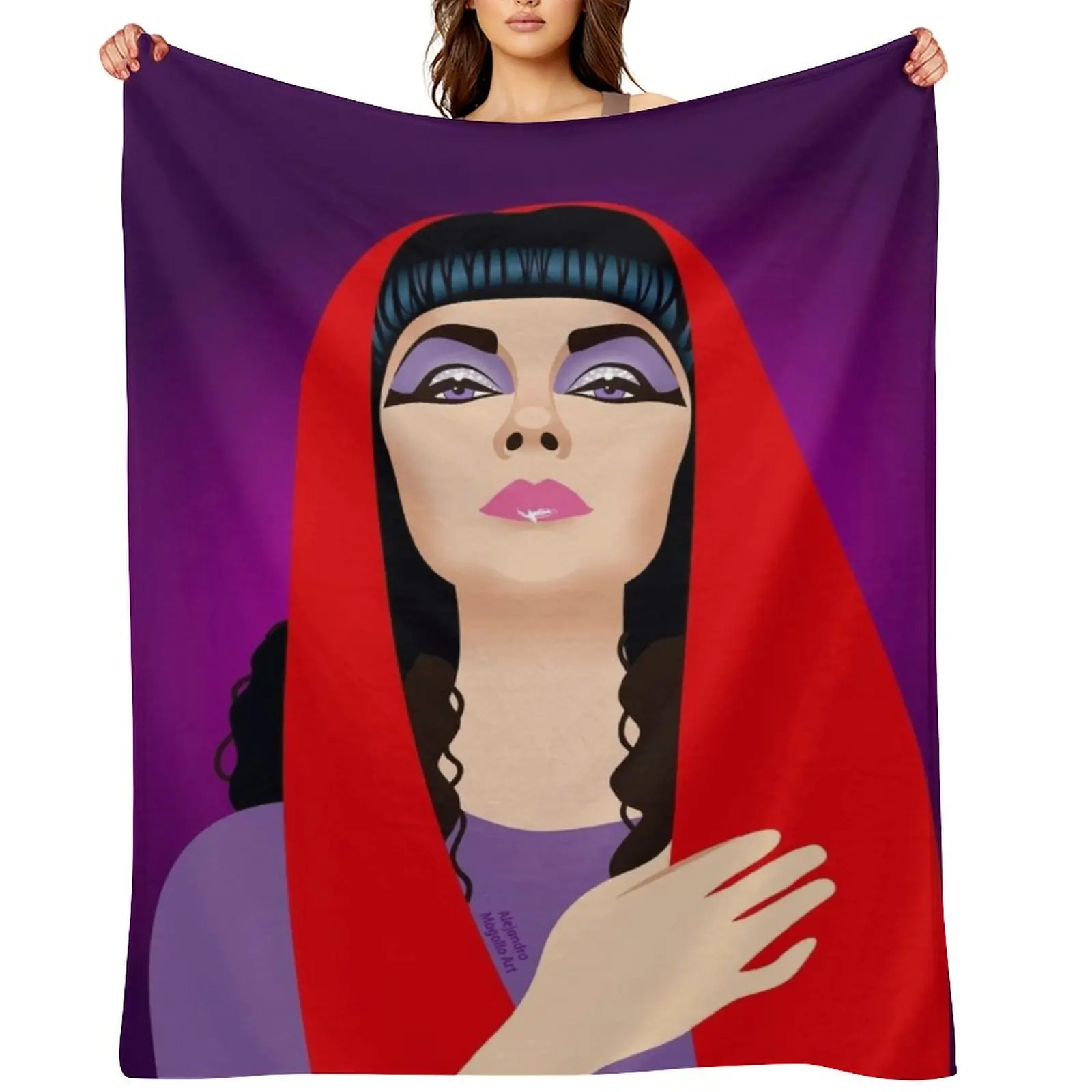 

Violet Cleo Throw Blanket Summer Beddings Hairy Plaid on the sofa Picnic Blankets