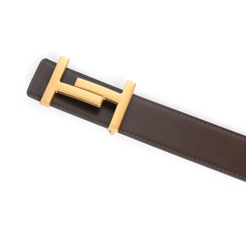 Rindsleder Luxus Designer Marke Taille Gürtel Männer Geschenke Hohe Qualität Frauen Echte Echtes Leder Kleid Strap für Jeans Bund Grau – Detail 8