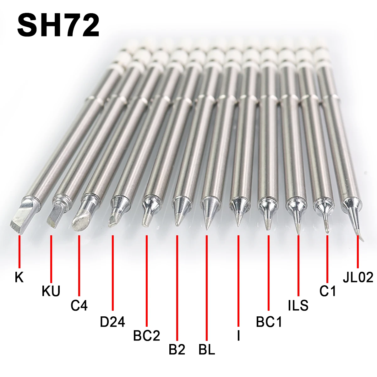 Puntas de soldador SH72 SH73, repuesto de calentador, cabezal de soldadura SH-BC2 B2 C4 K ILS JL02 KU para Estación de soldadura SH72, no T12