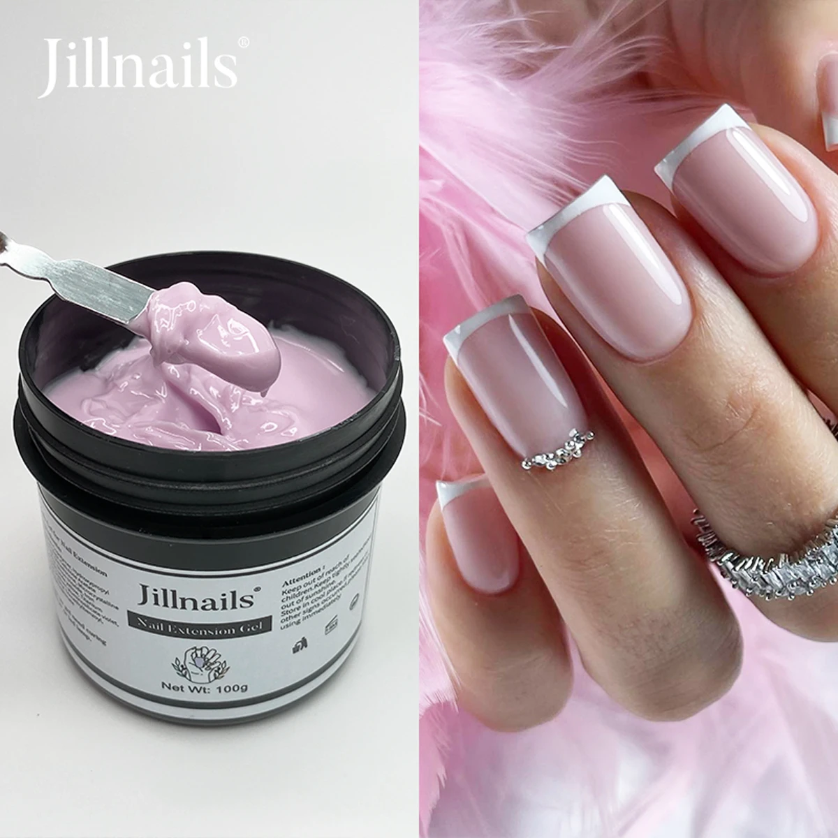 Jillnails 100g Natürliches Jelly Gel für Nagelverlängerung, Transparentes Nagel-Sculpting Gummi-Creme-Gel – Detail 4