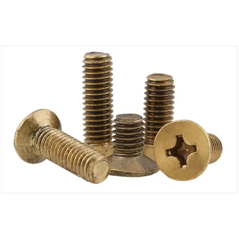 Flat Head Screws brass copper screws Phillips Machine Screw M2 M2.5 M3 M4 M5 M6 KM screw Countersunk Electronic Computer GB819