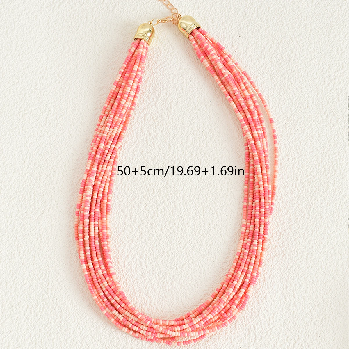 1 Bohemian jewelry Bohemian multi-layer bead necklace suitable for girls\' daily wear