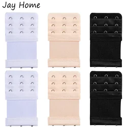 3PCS Comfortable Women's Bra Extender 3 Hook Stretchy Bra Extension Strap Band Extension Strap Extender for DIY Bra Clothing