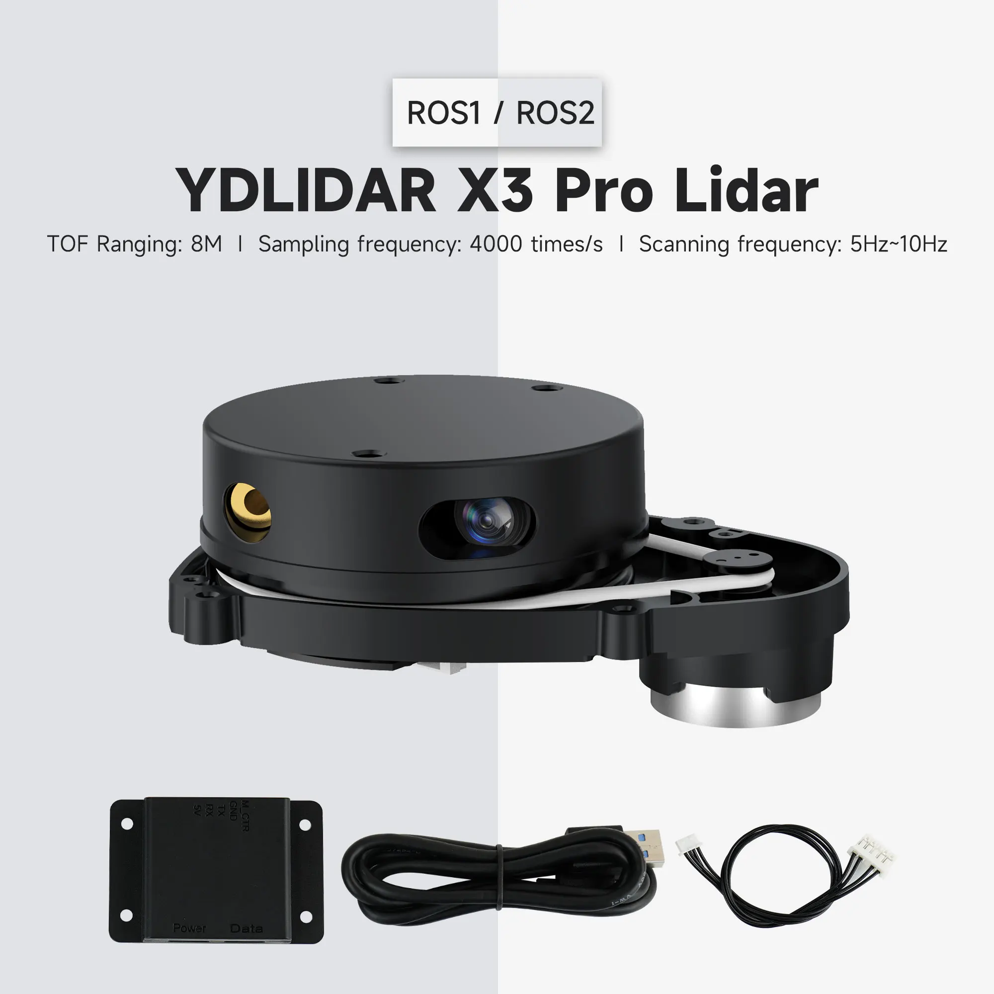 EAI YDLIDAR X3 Pro Lidar TOF 360° Laser Scanning Ranging 8m Sensor Module for ROS Robotics Support Robot ROS1 ROS2