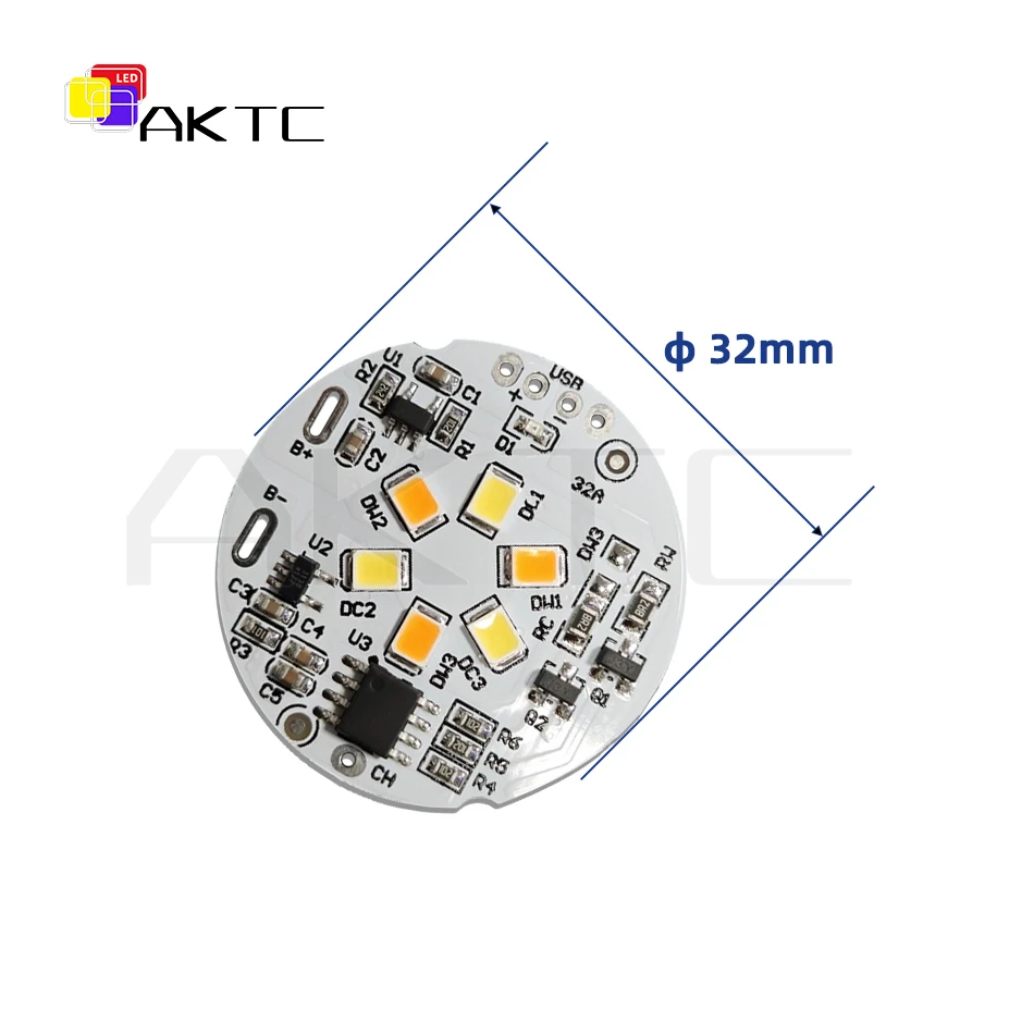 DC5V Rechargeable Dimmable LED Night Lamp Lights Source Board Dimming Compatible With Touch on/off Control/3.7V Battery/Charging