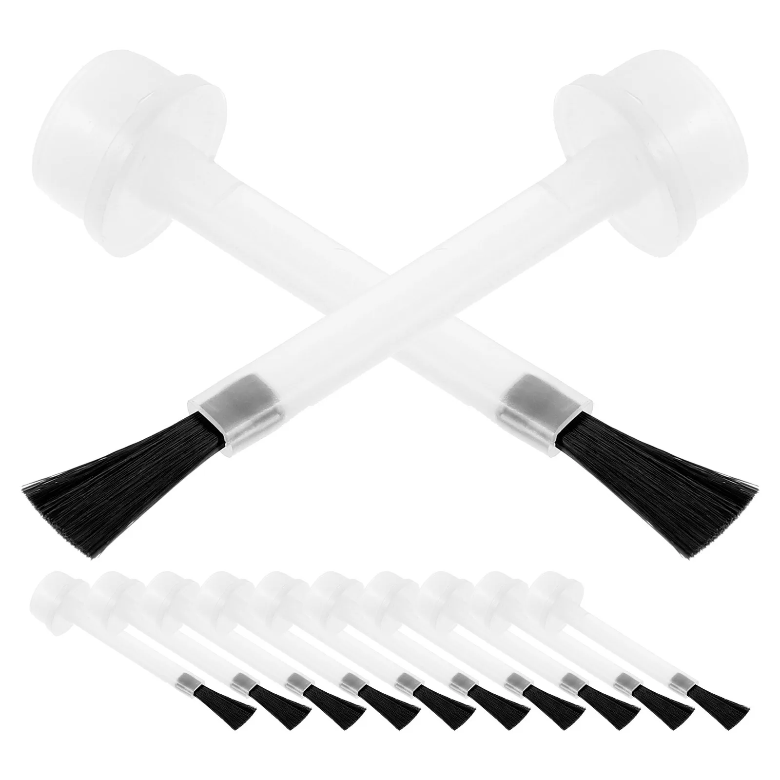 20 個のマニキュアボトルブラシ小型軽量交換ブラシネイルアートサロン用ジェルポリッシュボトルブラシ