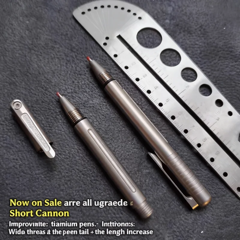 Full TC4 Titanium EDC Pen, Spiral Twist Mini Pen with Pocket Clip, Tactical Metal Ballpoint for Outdoor Writing and Survival G
