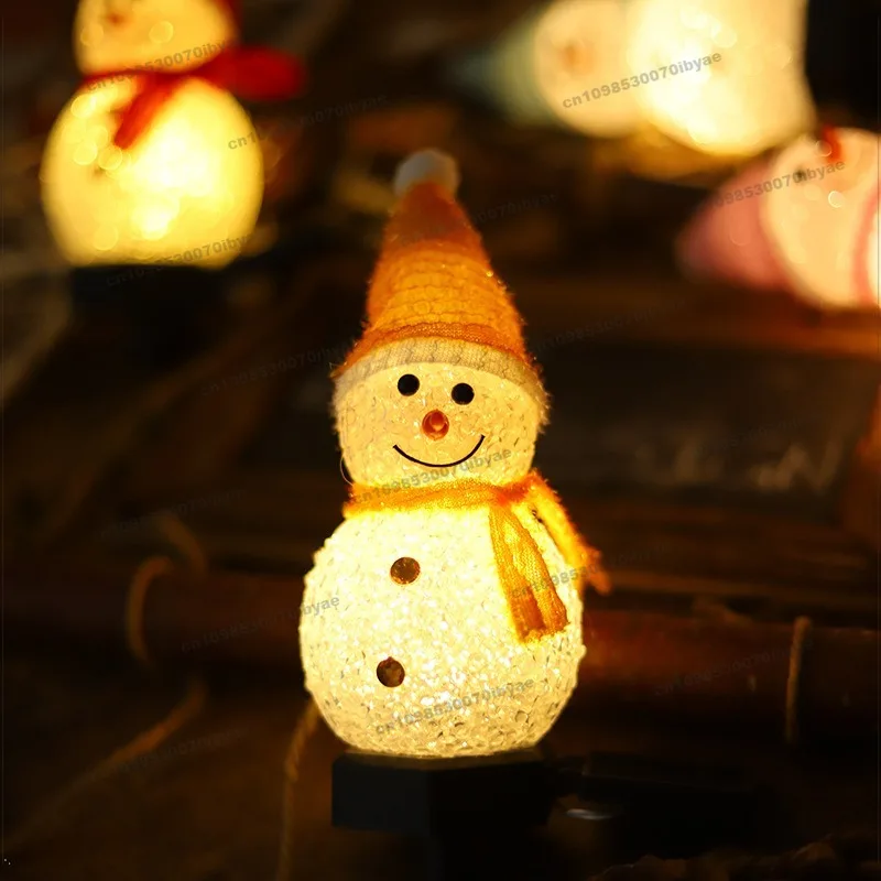 5pcs For Snowman Solar Landscape Light Lawn Garden Set Christmas Outdoor String Decorative Waterproof Grass