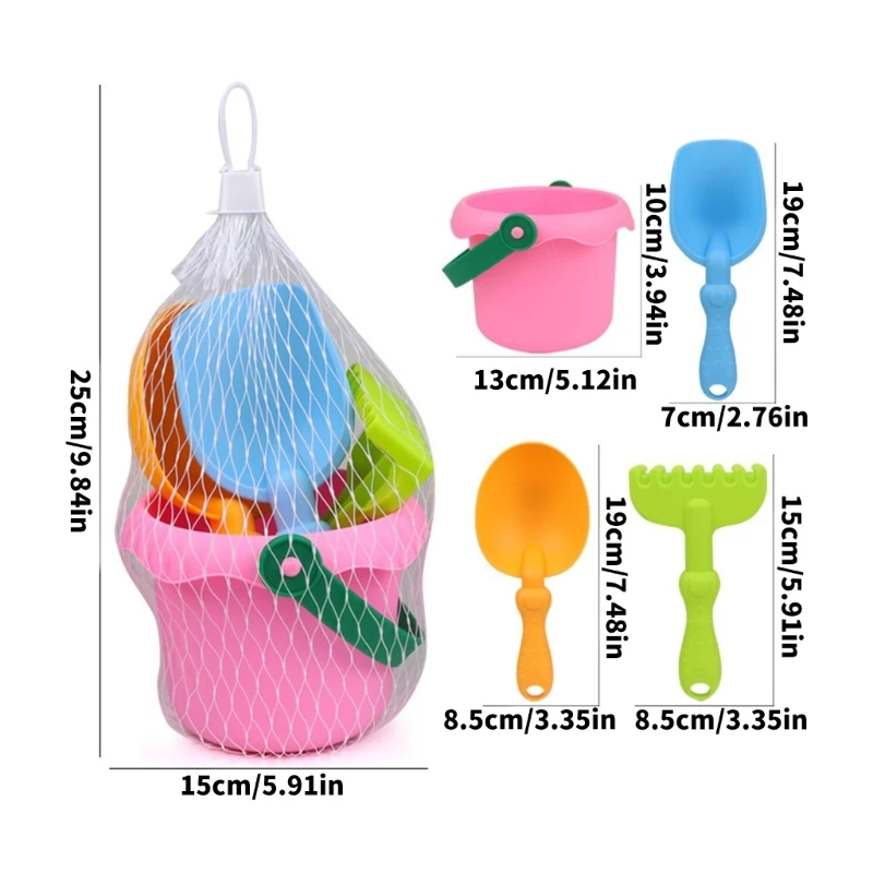 子供用砂と水バケツセットビーチおもちゃ屋外楽しい裏庭遊び 15UB