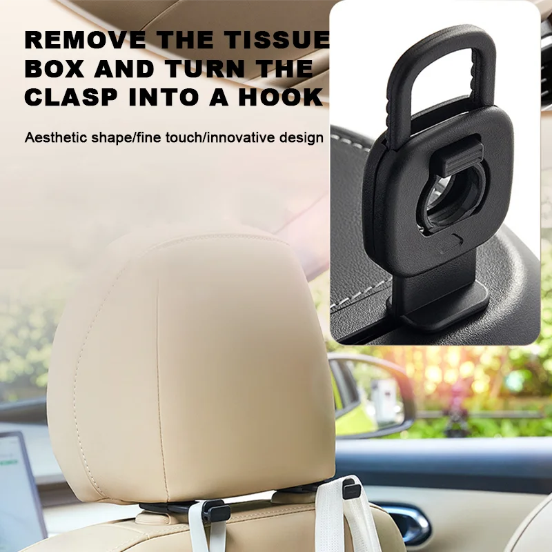 SEAMETAL Leather Car Tissue Box Phone Number Label Car Sun Visor Hanging Container Paper Towel Holder Paper Rack Storage Bag - view 5