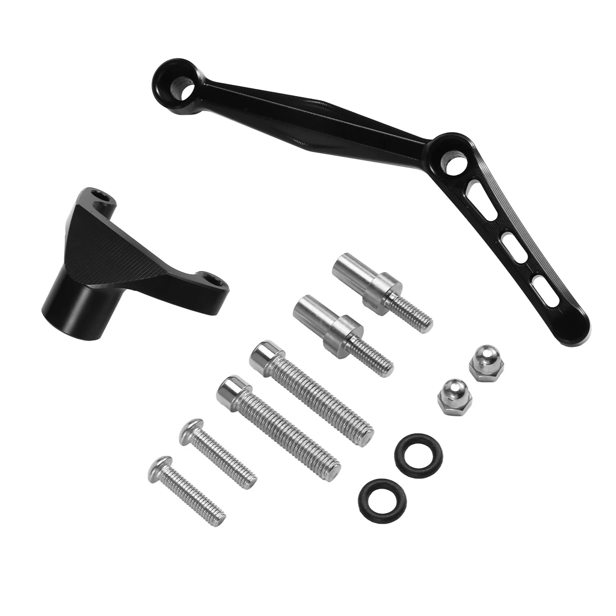 Motorcycle Steering Stabilizer Damper Mounting Bracket Kit for Ducati Monster 937 Monster 950 2021-2024 Black