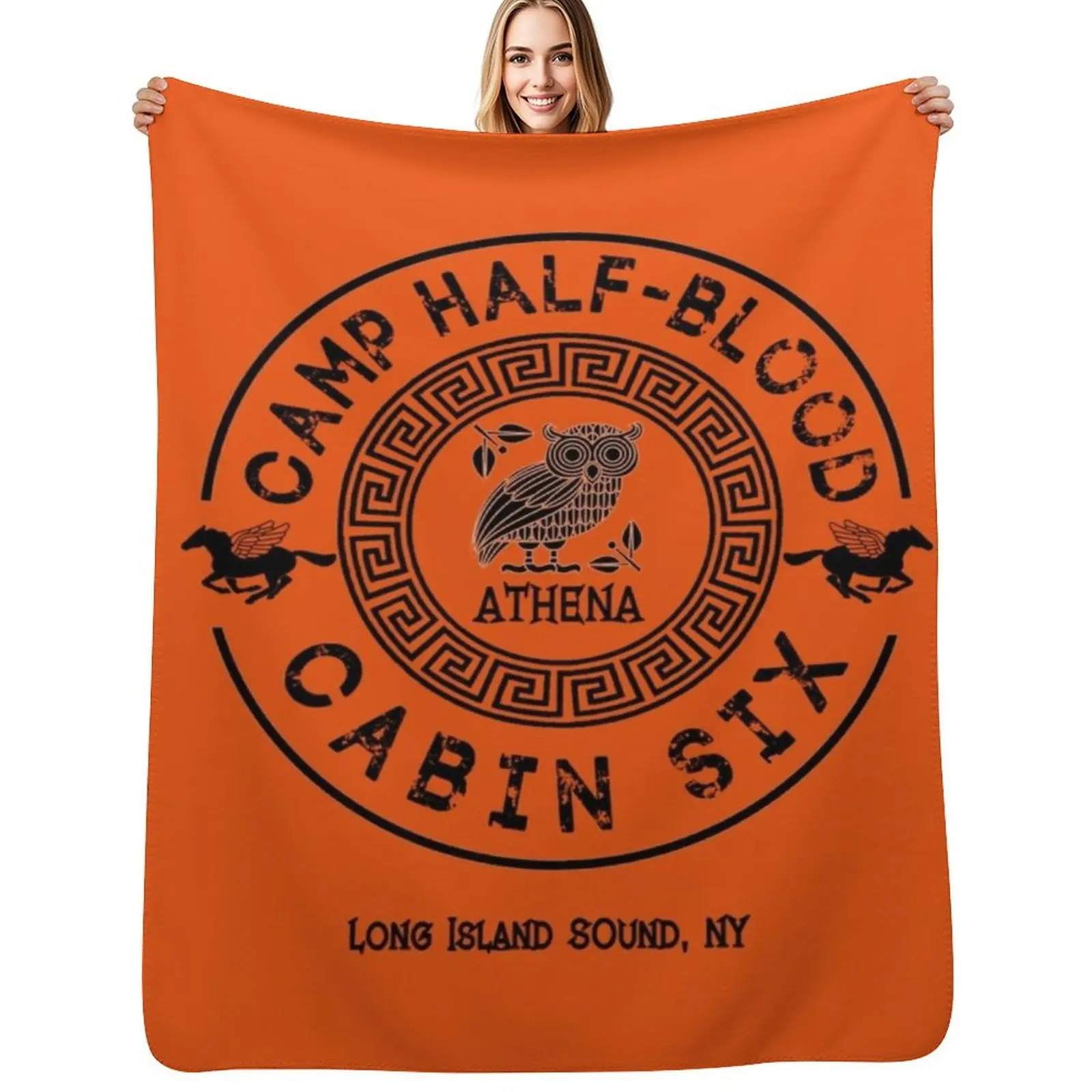 Cabin Six Athena Gift Percy Jackson Camp Half Blood Throw Blanket warm winter Tourist Hairys Baby Designers Blankets
