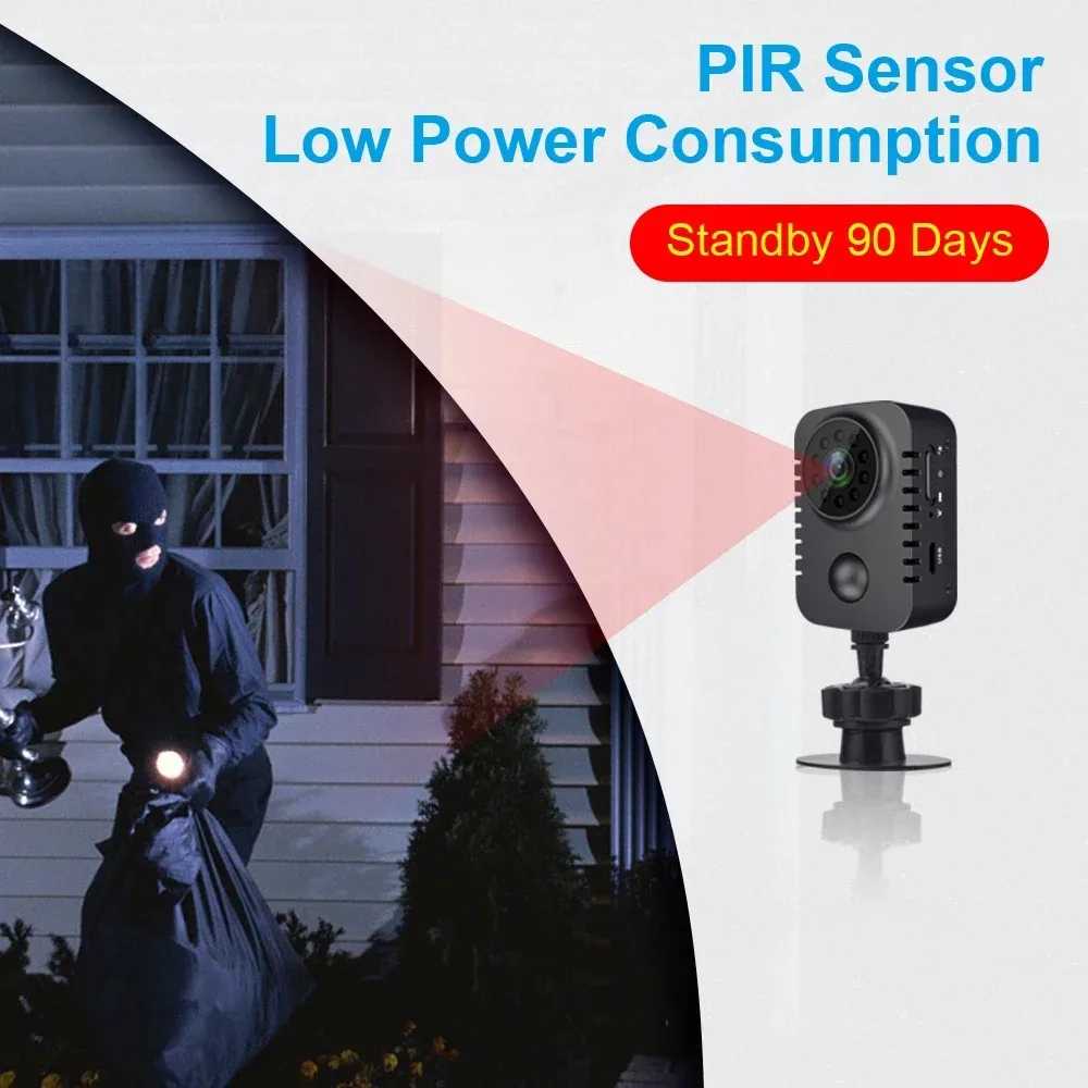 PIR Mini Camera HD 1080P Home Security Camcorder Night Vision Micro Cam Motion Detection Video Surveillance Recorder Hidden Card