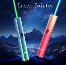 Cyan Laser pointer Type-C USB rechargeable laser pointer far shot  infrared laser torch green laser pointer teaching teasing cat