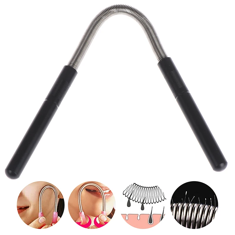 1PCS Black Face Facial Hair Remover Stick Removal Spring Threading Beauty Tool Epilator