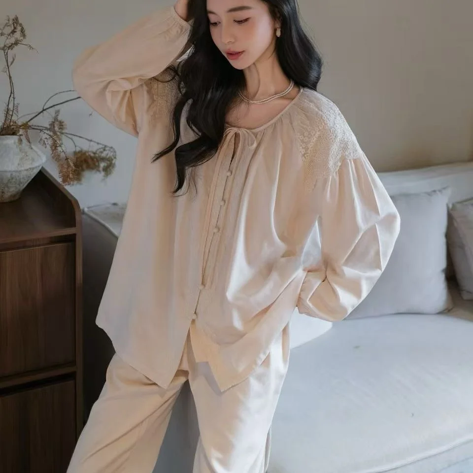 spring-2026-women's-spwear-long-sve-lace-trim-patchwork-sve-home-clothes-set-sweet-sle-thin-fabric-cotton-material