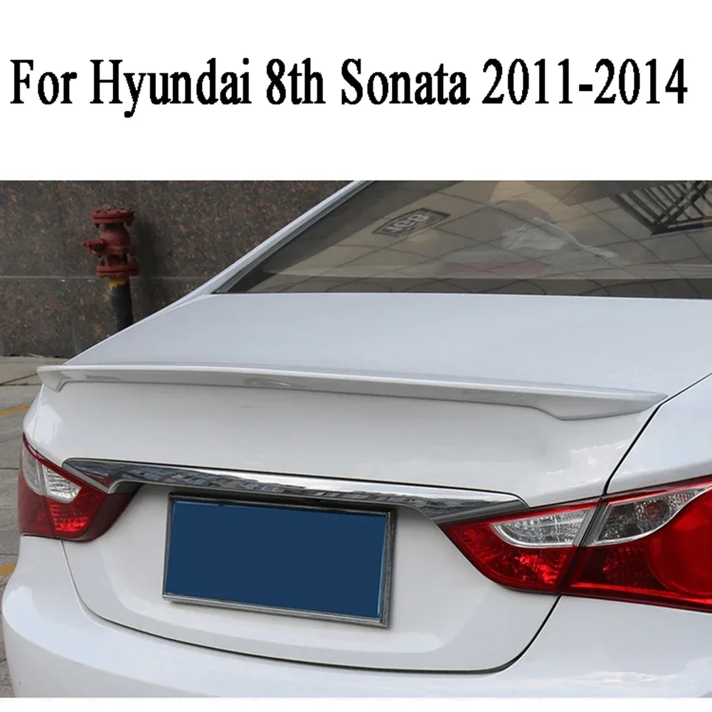 For Hyundai Sonata 8th 2011 2012 2013 2014 ABS Rear Trunk Paint Spoiler Tail Wings Lip