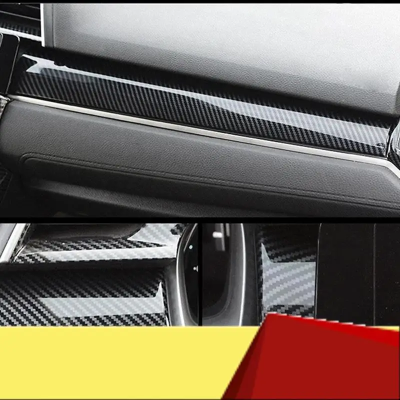 

Car Interior Dashboard Panel Cover Trim Styling For Honda Civic 10Th Gen 2016 2017 2018 2019-2021 Carbon Fiber Look-M53K