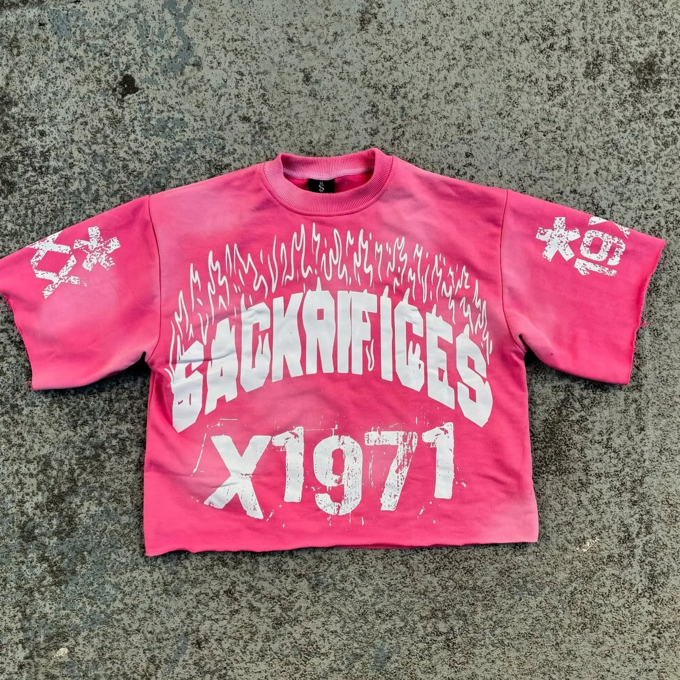 American Retro Pink Tshirt Y2K Clothes Mens Womens Hip Hop Letters Graphic Printing Oversized T Shirt Cotton Short Sleeve Tops