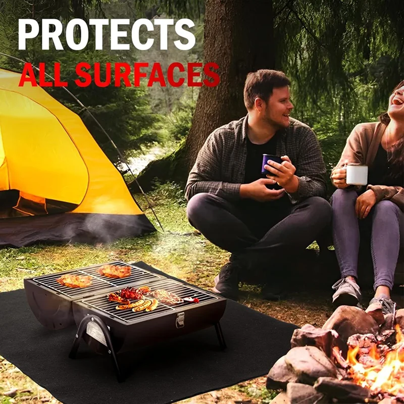 Carbon Felt Welding Blanket Fireproof - 2 Packs 20x36Inch Heat Resistants Fabric 1800°F High Temp Insulation Pad-A73M