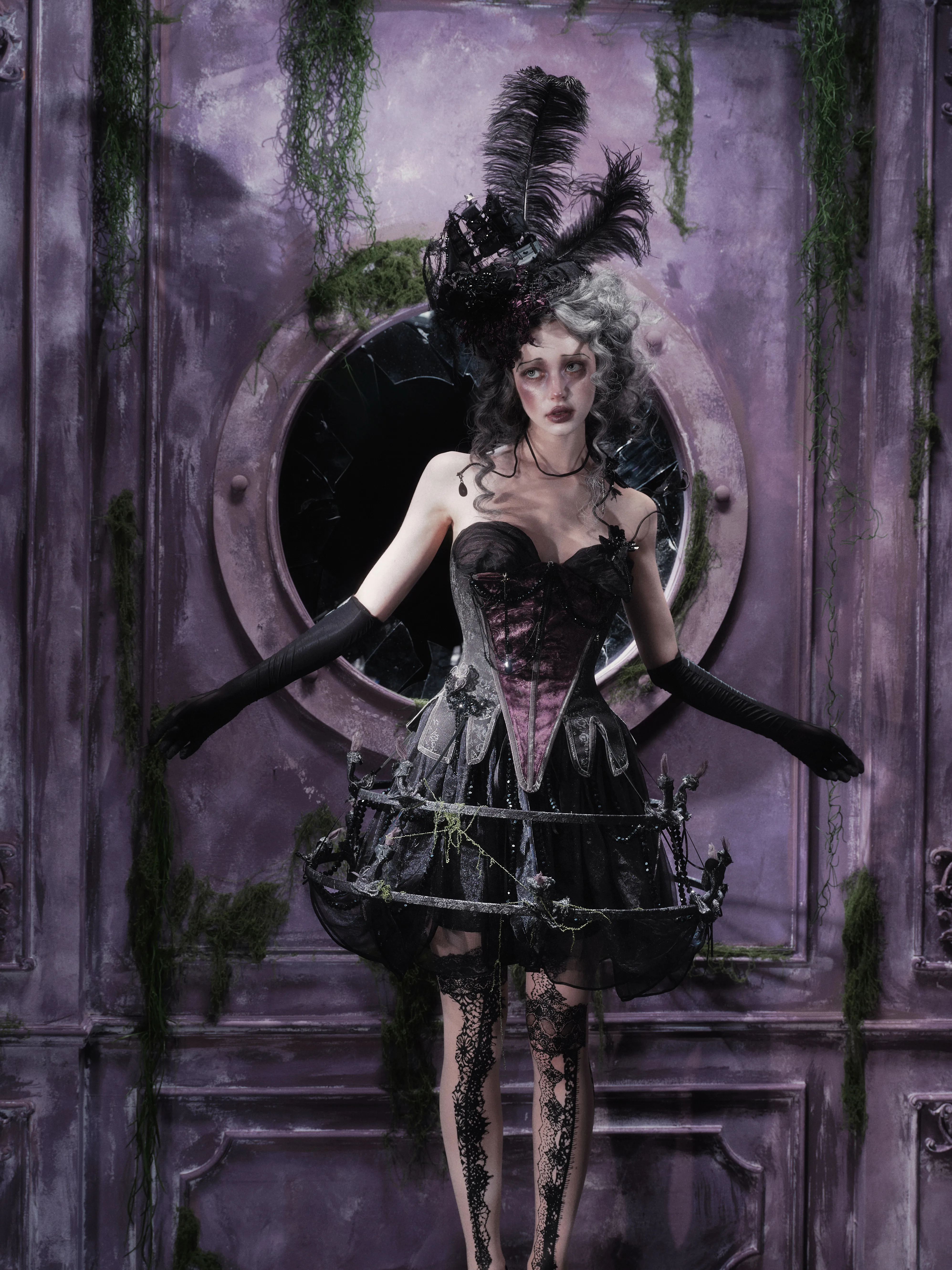 Blood Supply Original Design Gothic Black Lace Tube Top Death Funeral Halloween Sleeveless Autumn Palace Camis Clothing