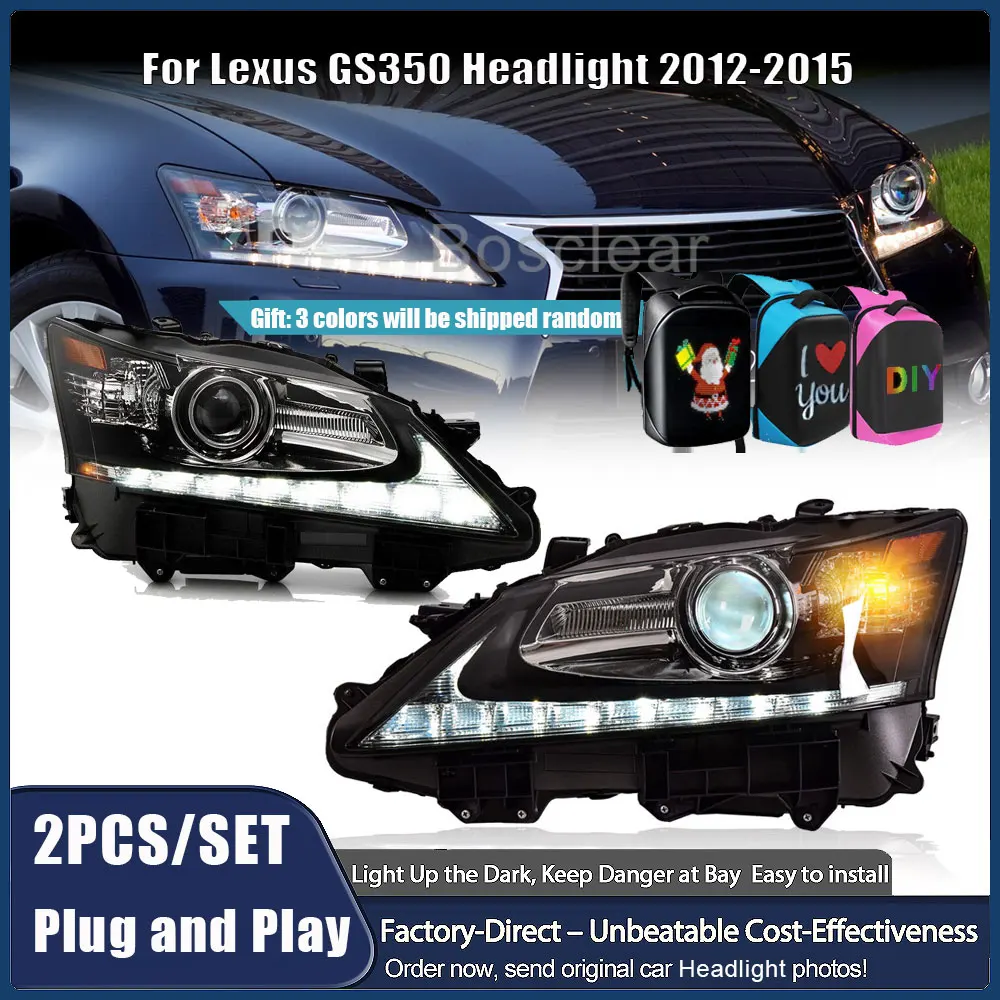 

Headlight Assmebly For LEXUS GS 300H GS250 GS450H Car Dual Lens Xenon Headlamps 2012 2013 2014 2015 AFS OE 8114530G10 8118530G10