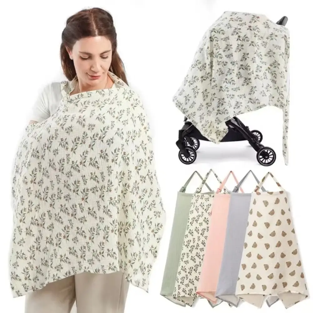 2 in 1 Maternal Nursing Covers Comfortable Anti-Exposure Breastfeeding Blanket Adjustable Stroller Blanket