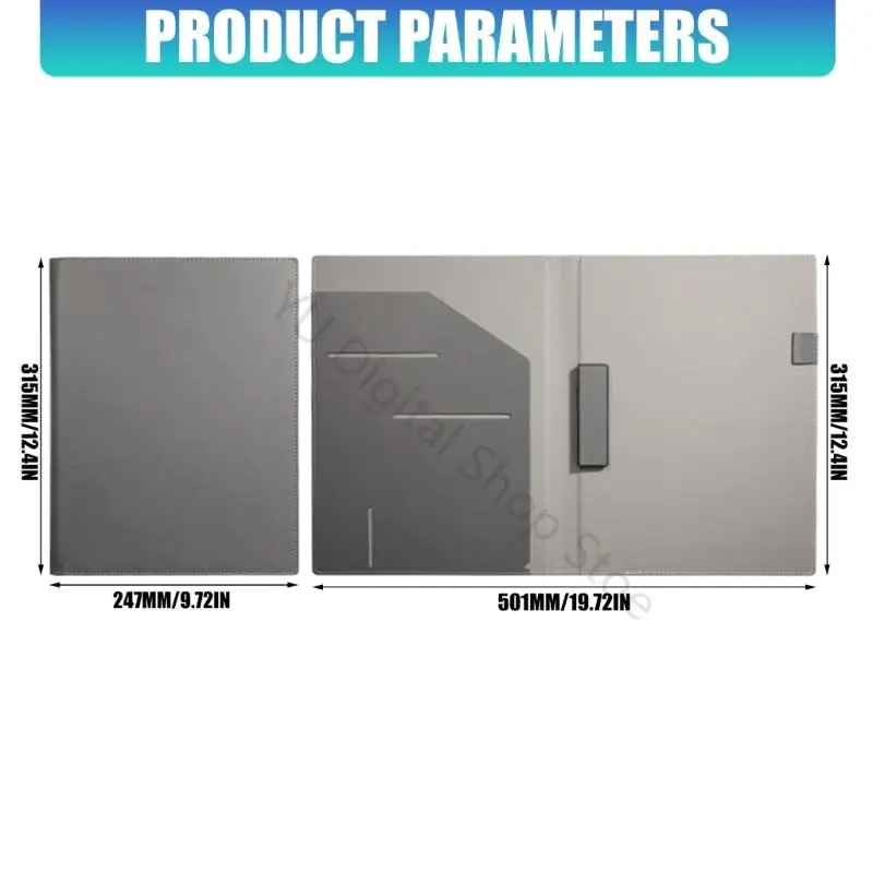 96BA PU-Leder-Konferenzmappe, Datei-Organizer mit mehreren Taschen für Firmenmeetings und akademische Präsentationen – Detail 6
