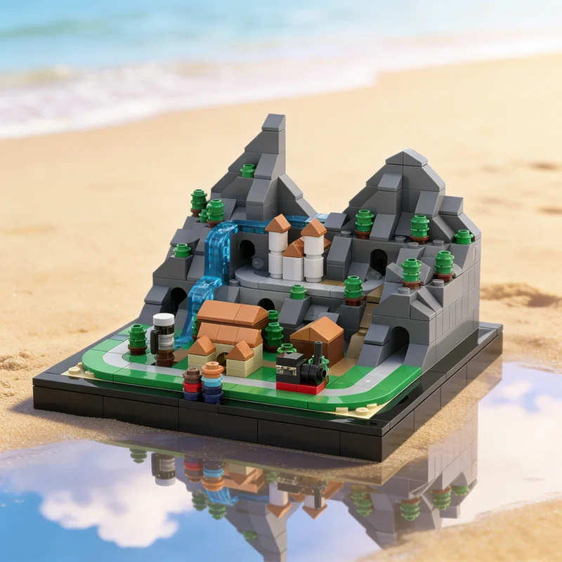 409 Pezzi MOC Lummerland Morrowland, Blocchi da Costruzione, Gioco di Assemblaggio, Idea Creativa Fai-da-Te, Regalo di Natale Educativo