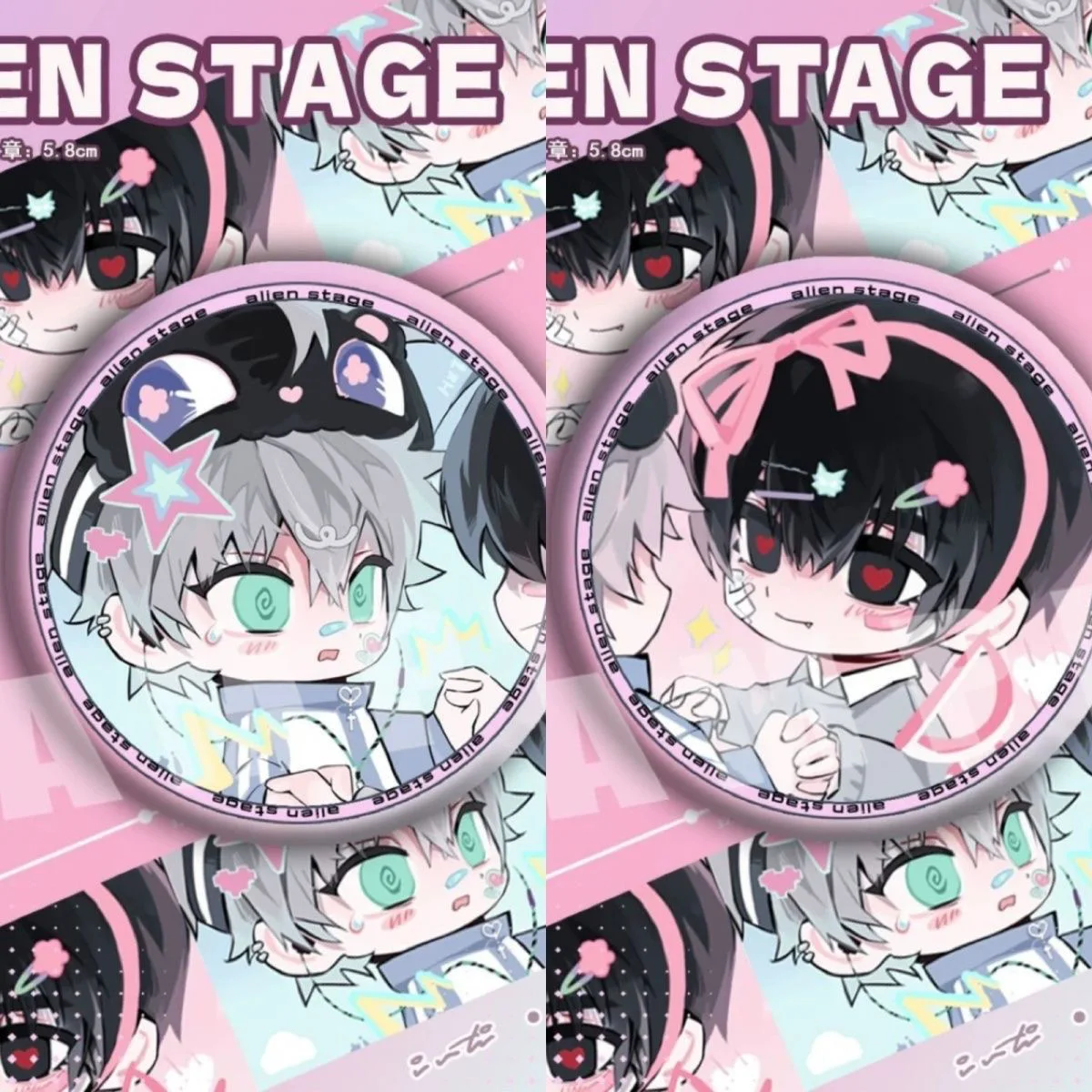 

Cosplay Alien Stage doujin ivan brooch luka laser tinplate bar peripheral badge