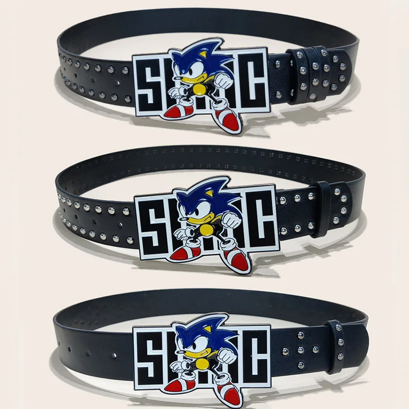 مبالغ فيها INS Harajuku Y2K ألف ليال أسود سرعة الصبي حزام اقتصاص رصع الديكور حزام الشارع نمط للرجال النساء تشي #5