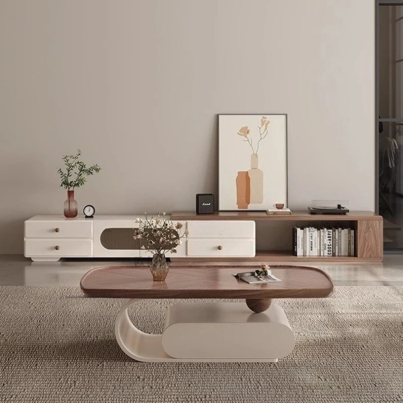 xx-Simple Retractable Tv Stand Retro Aesthetic Mid Century Luxury Tv Cabinet Modern Floor Mobili Per La Casa House Accessories*