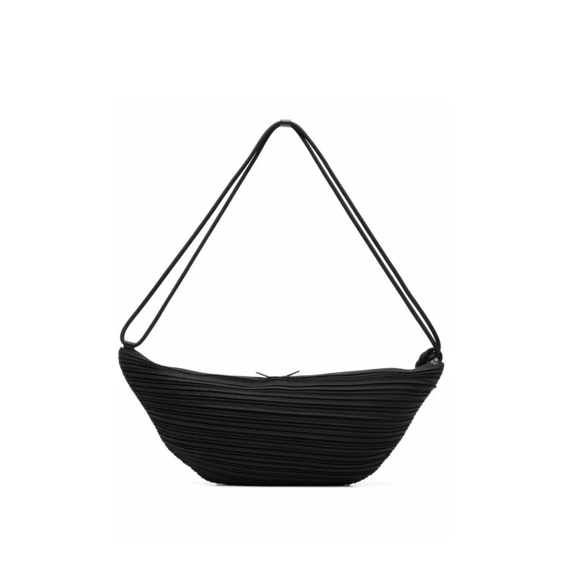 Miyake Pleated Pull Rope Crossbody Bag 2023 Autumn/Winter New Korean Style High Capacity Single Room Dumpling Bun